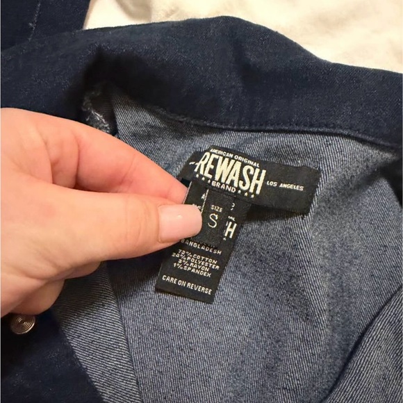 Rewash Women's Dark Blue Denim jumpsuit - Picture 3 of 5